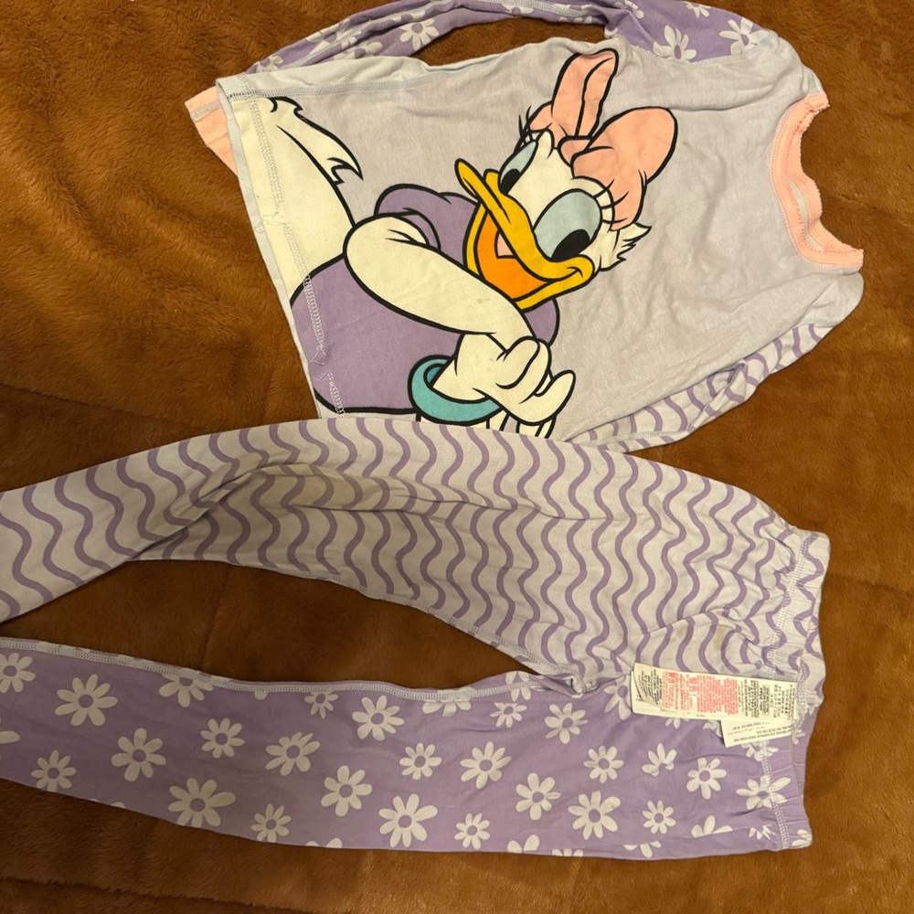 Disney Daisy Duck Pajama Set - Purple and White